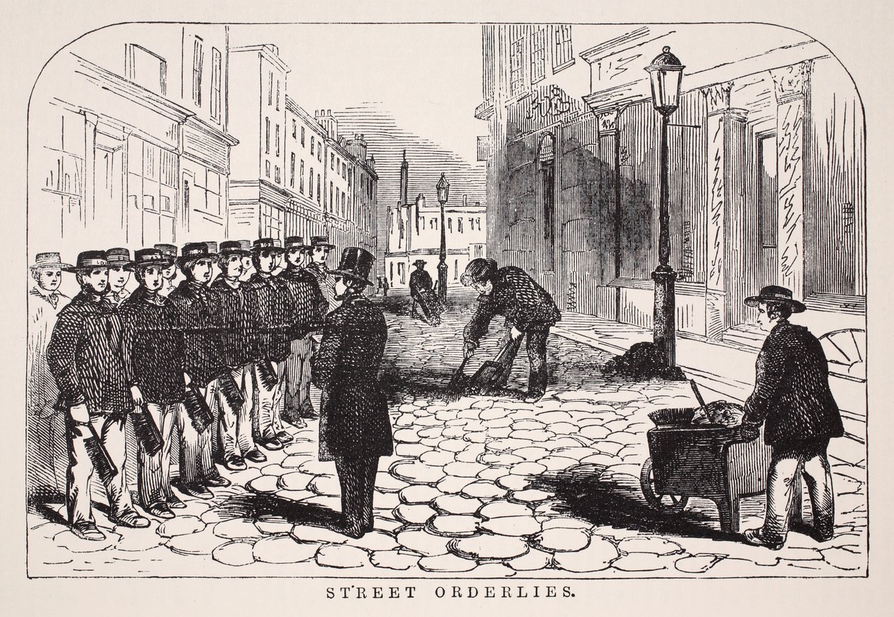 Street Orderlies, illustration fra London Labor og London Poor af Henry Mayhew, pub. 1862 af English School