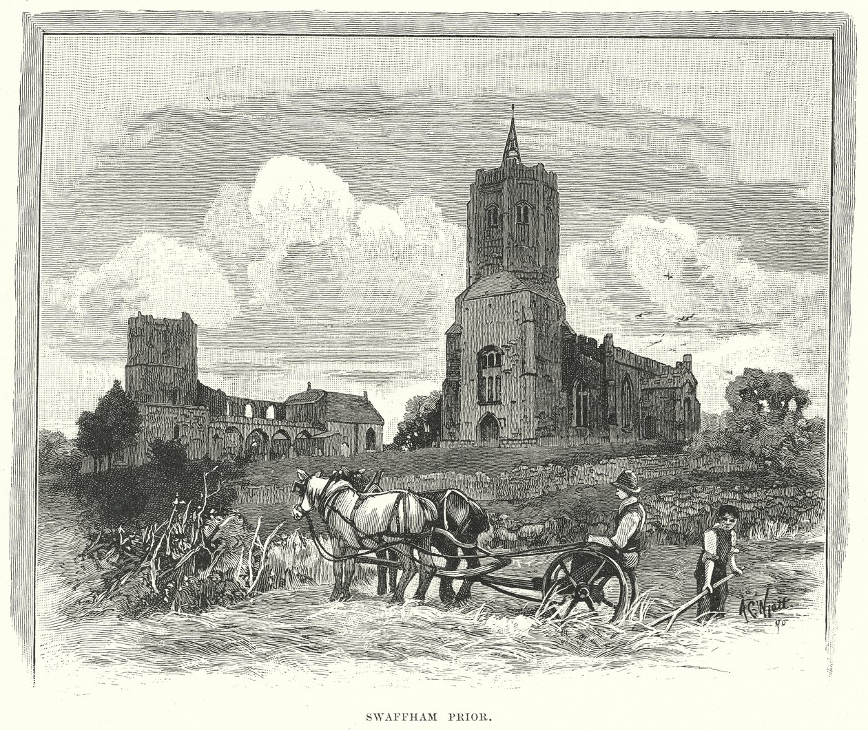 Swaffham Prior (gravering) af English School
