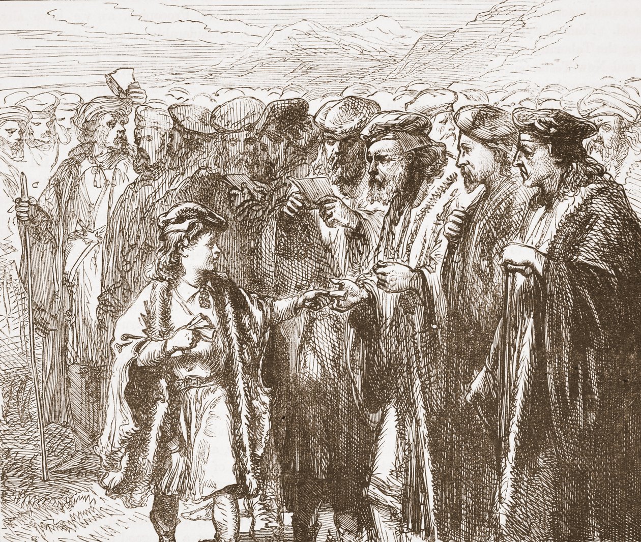 Taboriter vælger en præst, illustration fra The History of Protestantism af James Aitken Wylie (1808-1890), pub. 1878 af English School