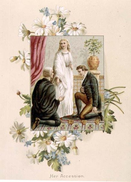 Dronning Victorias tiltrædelse, 20. juni 1837, illustration fra 