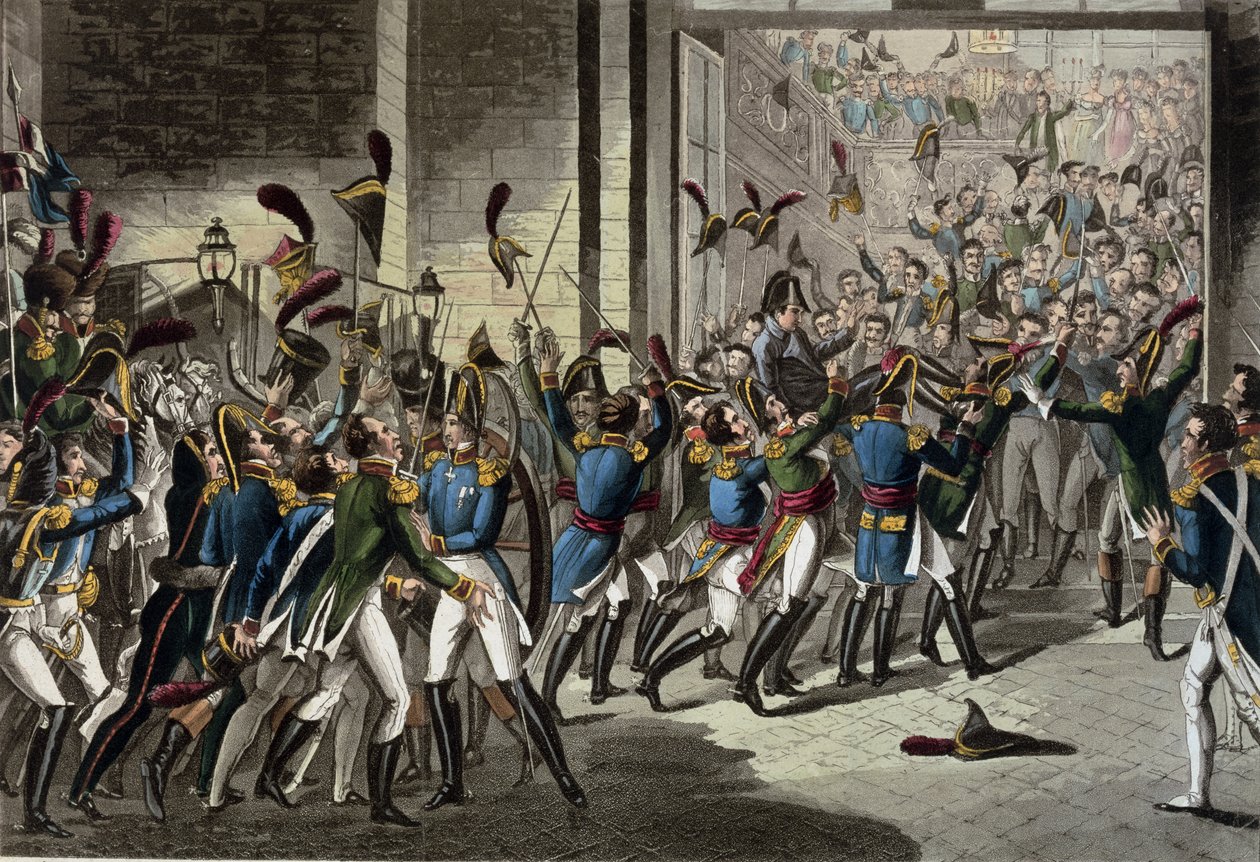 Napoleons ankomst (1769-1821) til Tuilerierne den 20. marts 1815 af English School