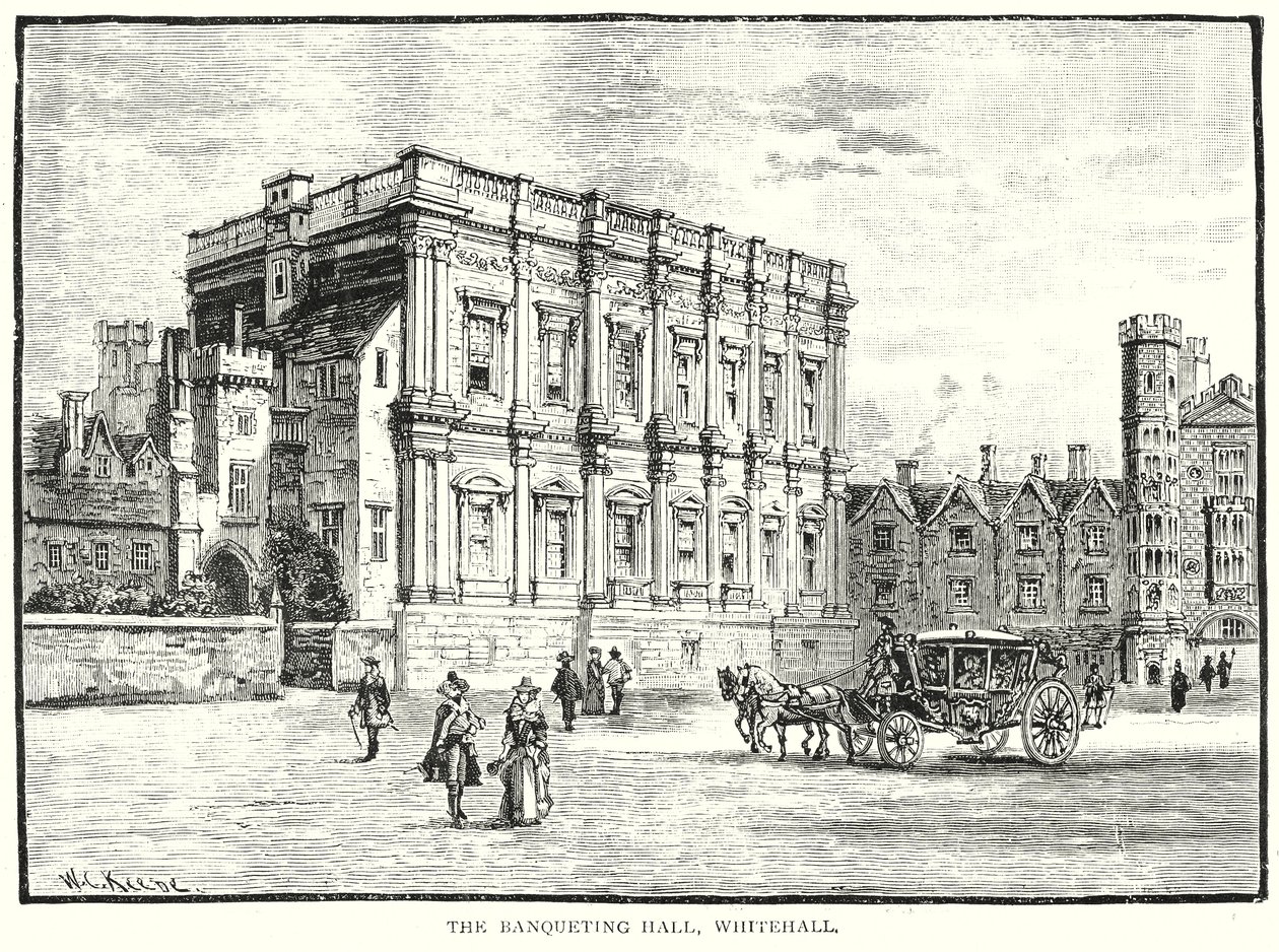 The Banqueting Hall, Whitehall (kobberstik) af English School
