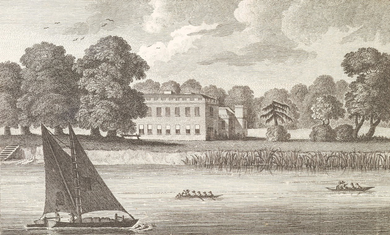Biskoppen af Londons palads i Fulham, indgraveret af Taylor, 1788 af English School