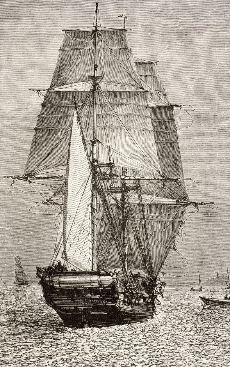 The Brig HMS Beagle, fra 