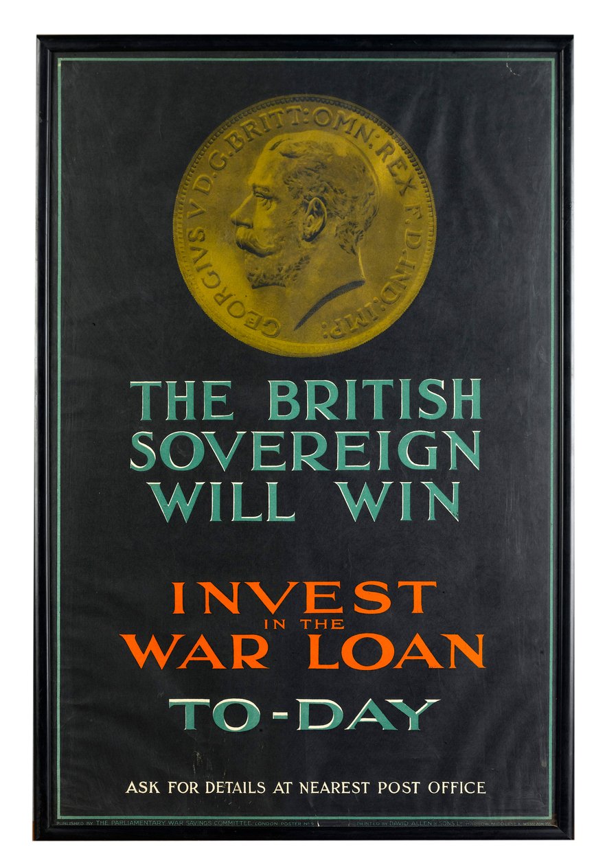 The British Sovereign Will Win, WWI krigslån plakat af English School