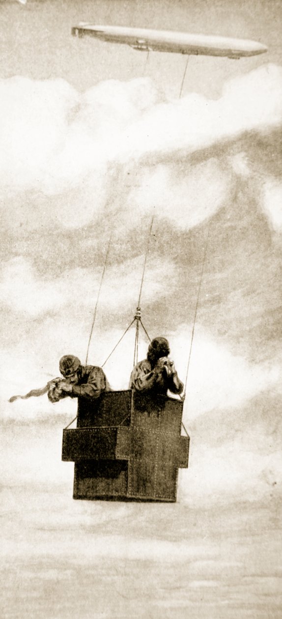 Det skudsikre bur til Zeppelin-bombekasteren, 1914-19 af English School