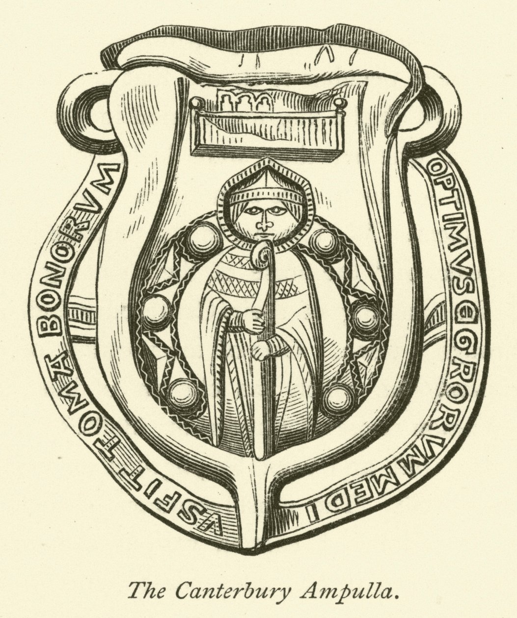 Canterbury Ampulla (gravering) af English School