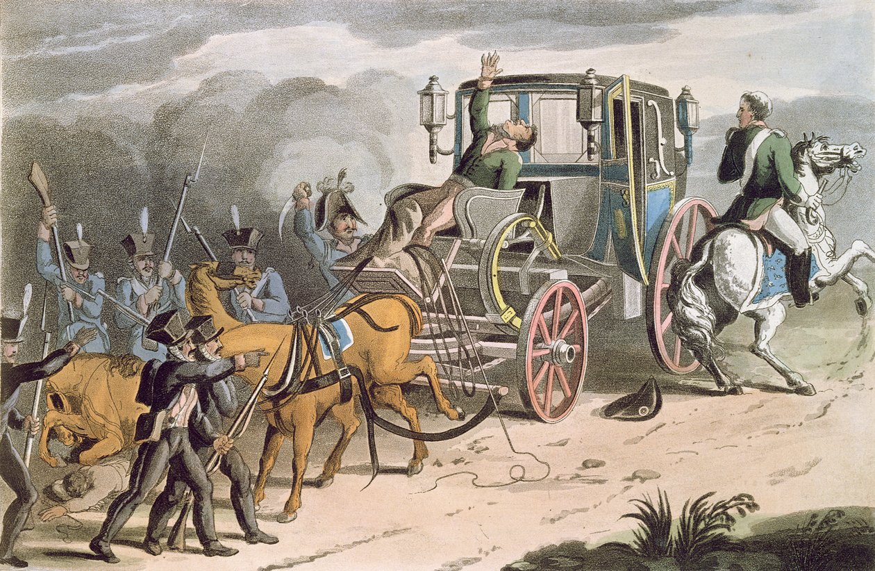 Erobringen af Bonapartes-vognen ved Waterloo, 18. juni 1815, 1816 af English School