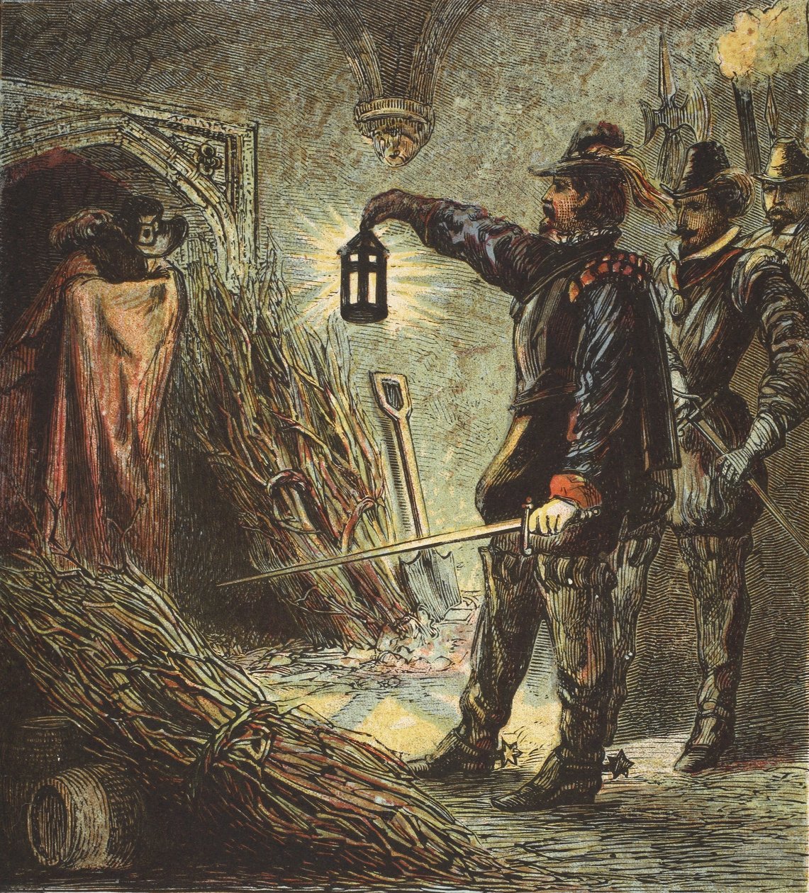 Tilfangetagelsen af Guy Fawkes, pub. 1890 af English School