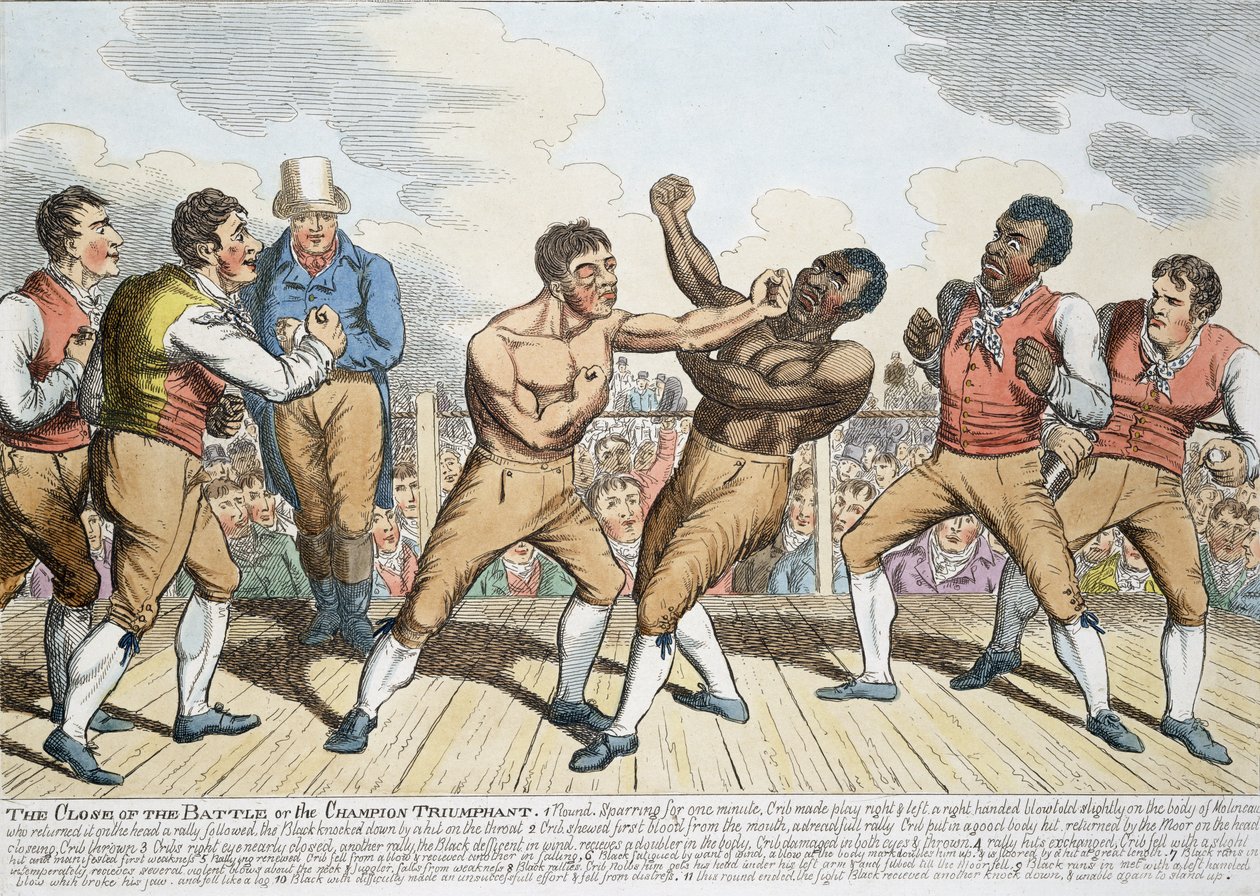 The Close of the Battle or the Champion Triumphant, udgivet 1811 af English School