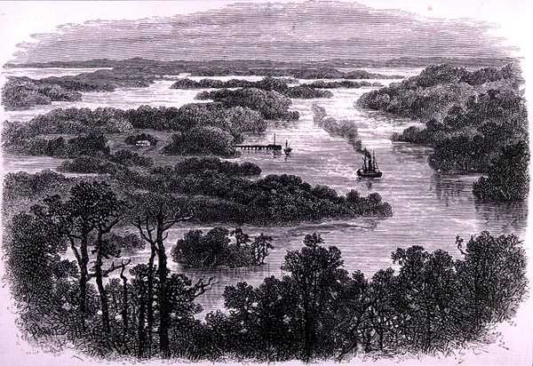 The Confluence of the Murray and Darling Rivers, nær Wentworth, New South Wales, Australien, fra 