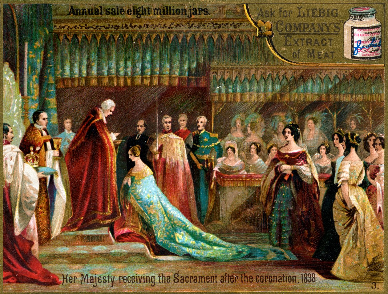Dronning Victorias kroning, Liebig-kort af English School