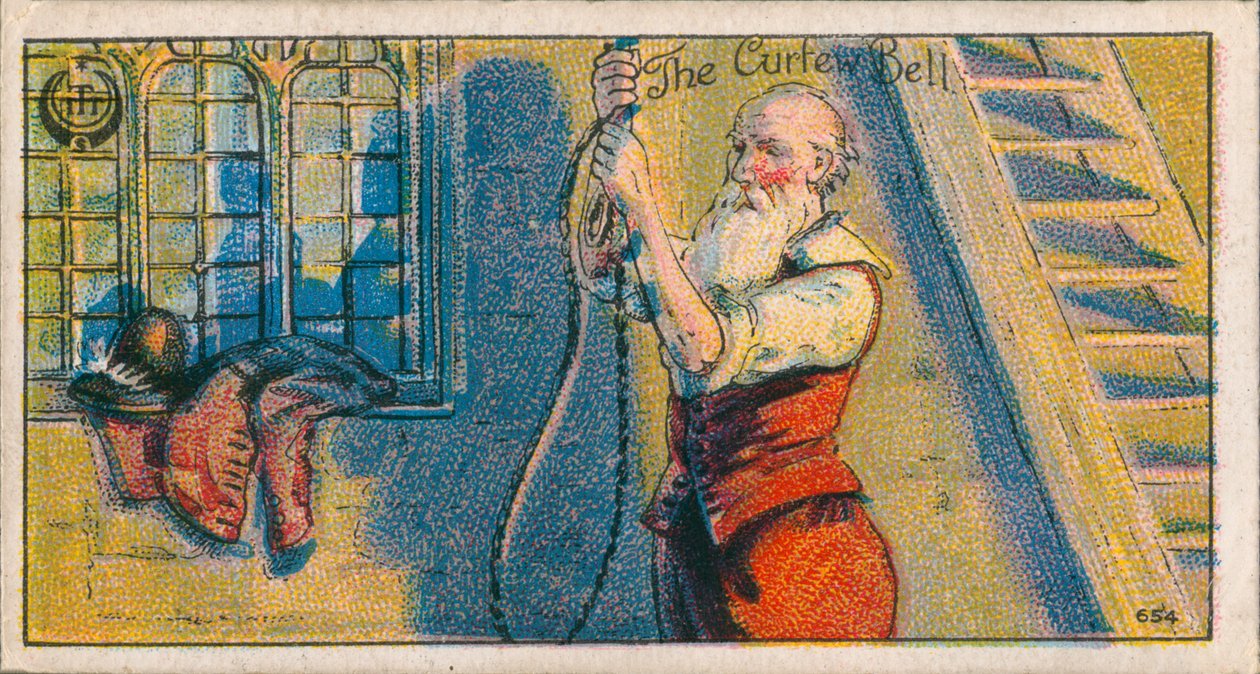 Udgangsforbudsklokken (chromolitho) af English School