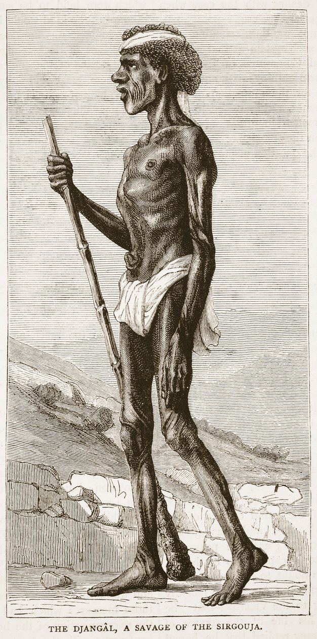 The Djangal, a Savage of the Surguja, illustration fra Cassell