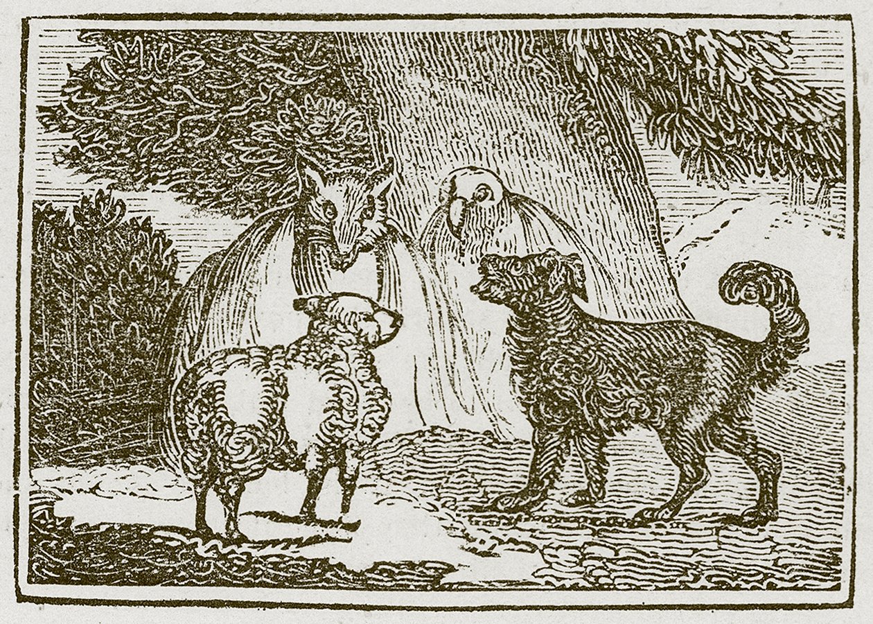 Hunden og fåret (kobberstik) af English School