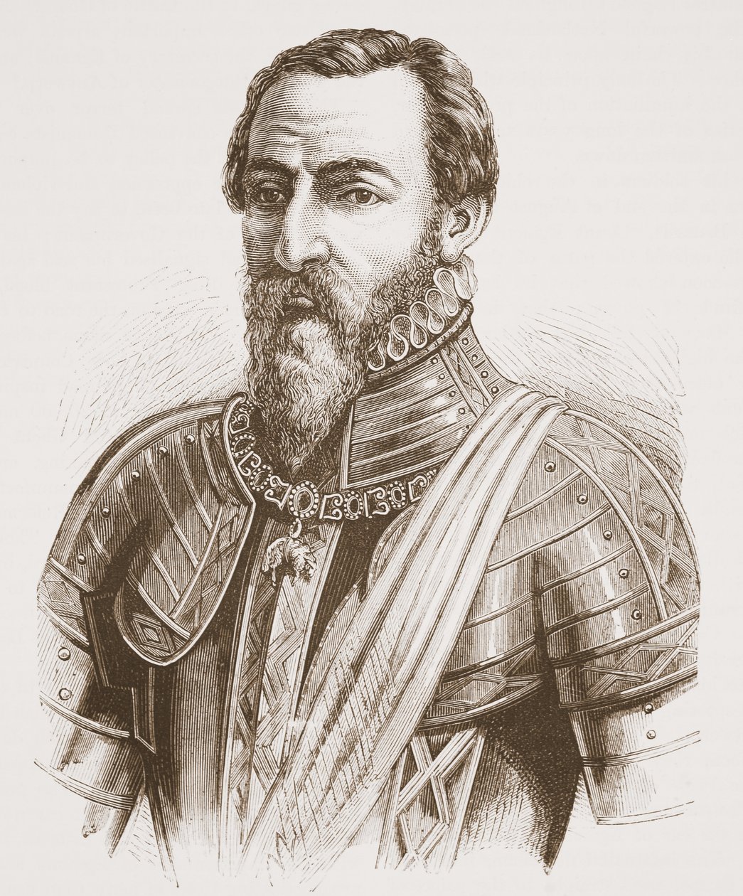 The Duke of Alva (fra portrættet af Titian), illustration fra The History of Protestantism af James Aitken Wylie (1808-1890), pub. 1878 af English School