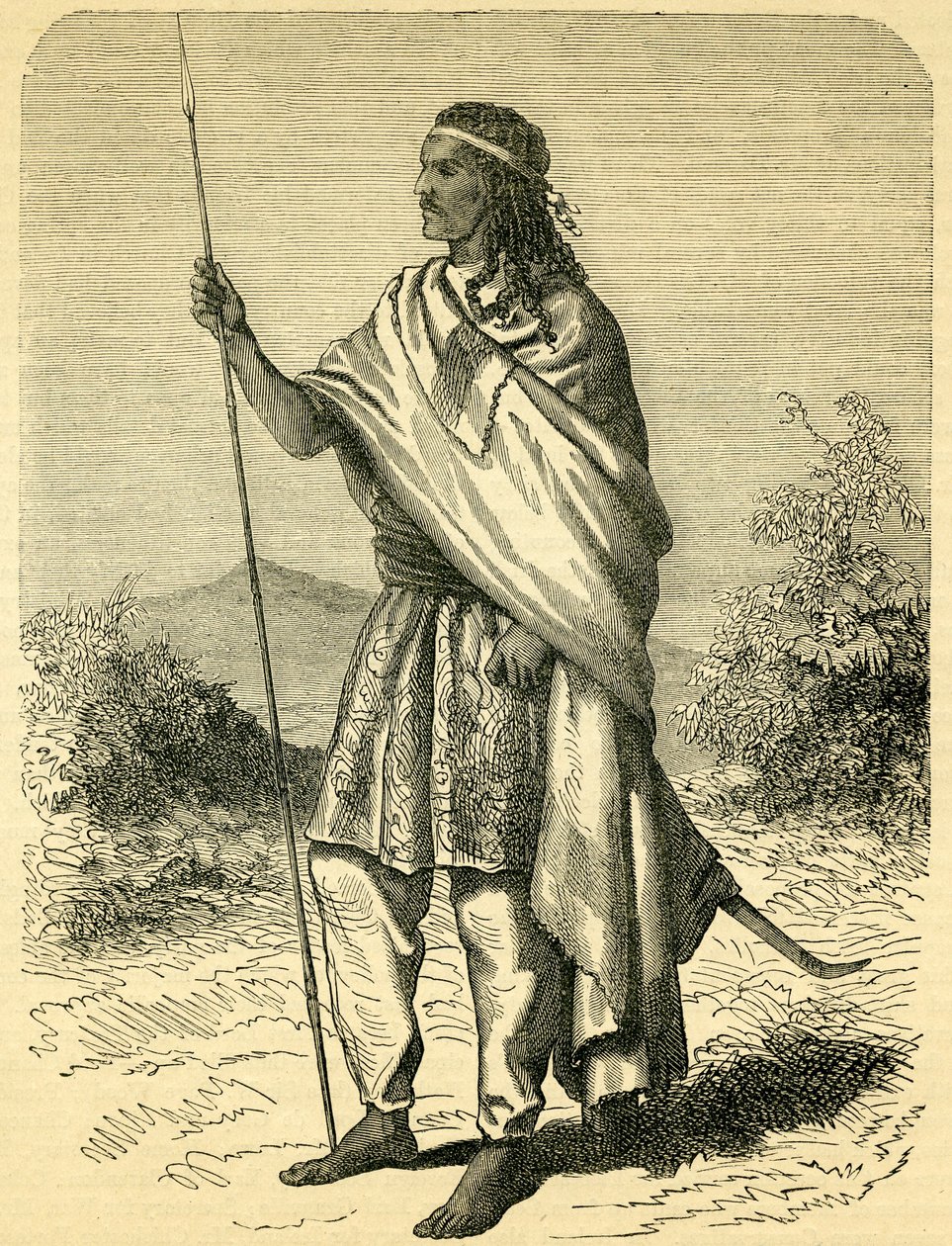 Kejser Theodor II (ca. 1818-68) (gravering) af English School