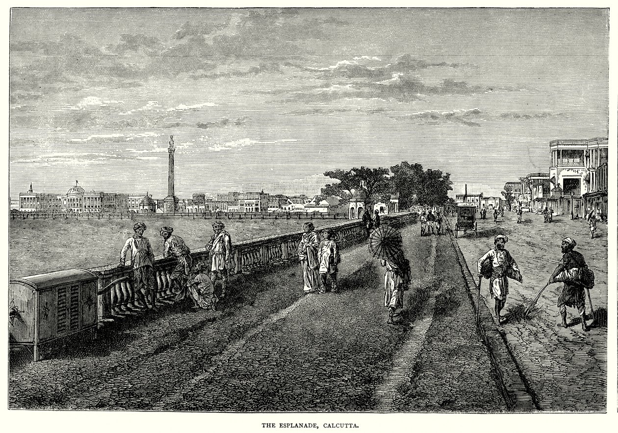 Esplanaden, Calcutta (kobberstik) af English School