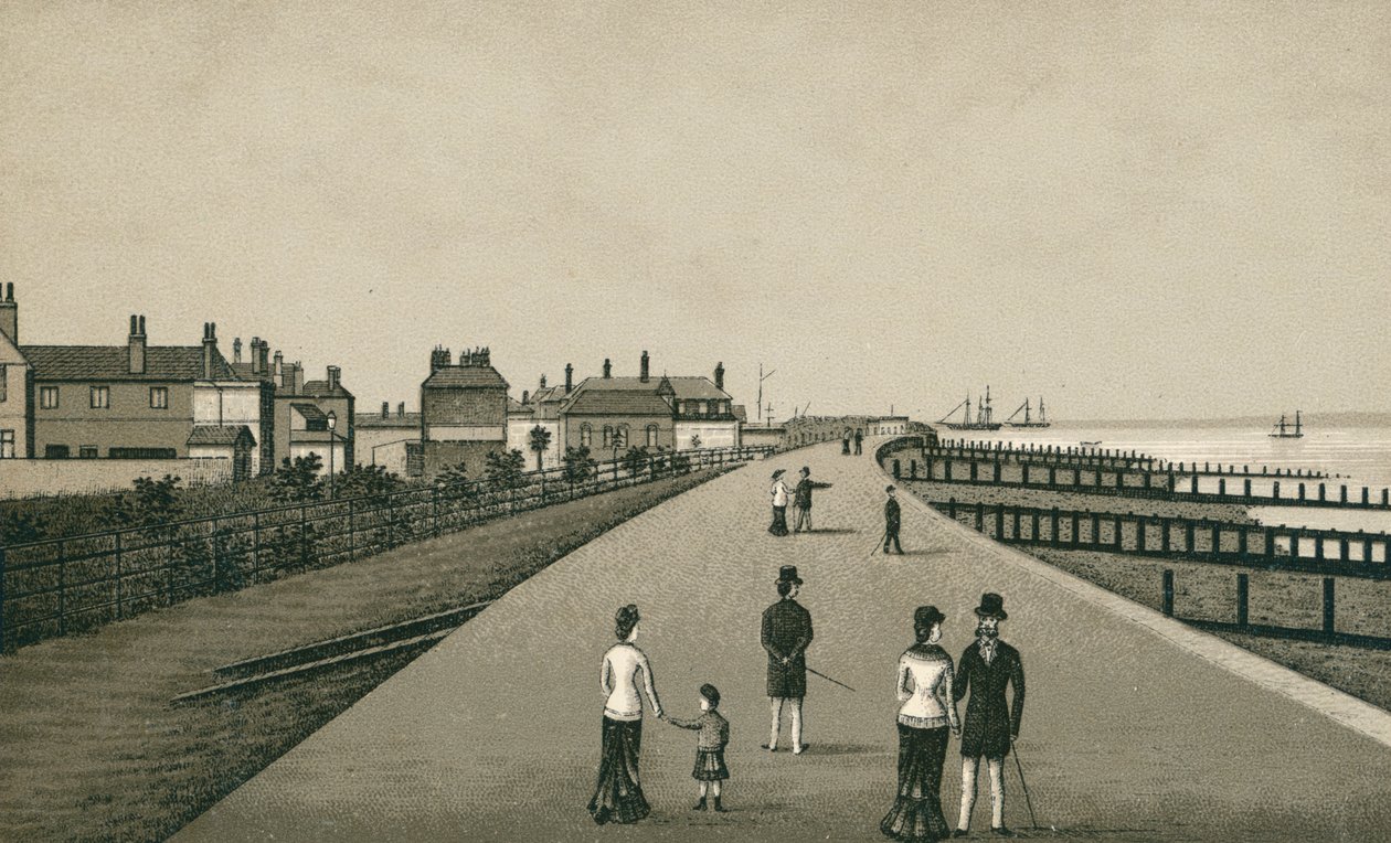 The Esplanade, Harwich (litografi) af English School