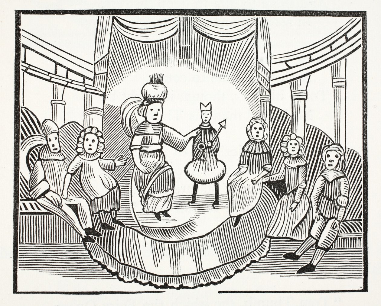 The Famous History of Tom Thumb, illustration fra Chap-books of the Eighteenth Century af John Ashton, pub. 1882 af English School