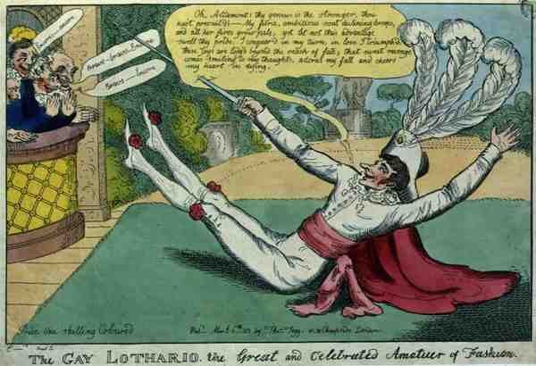 "The Gay Lothario, the Great and Celebrated Amateur of Fashion", pub. af Thomas Tegg af English School