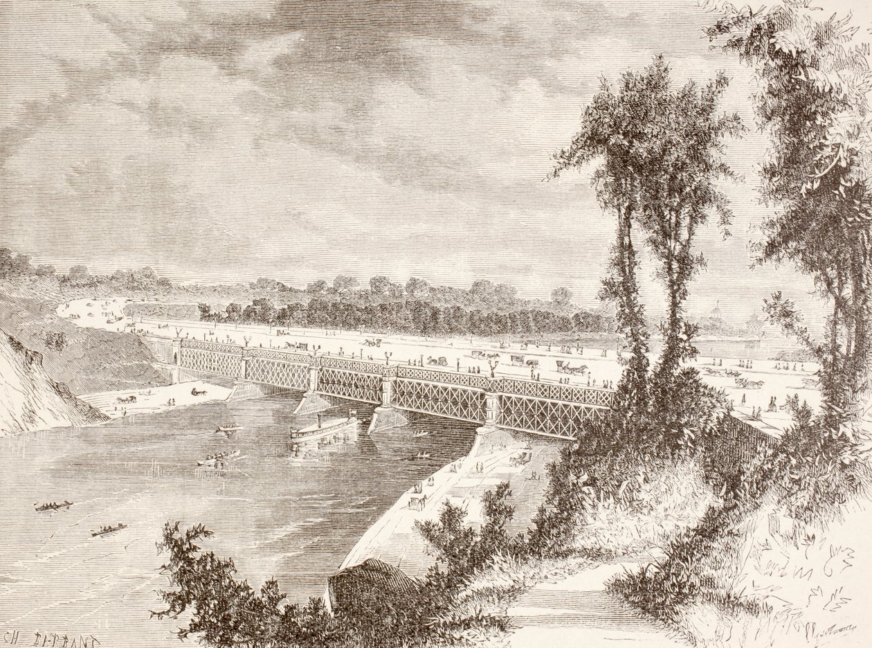 Girard Point Bridge (litho) af English School