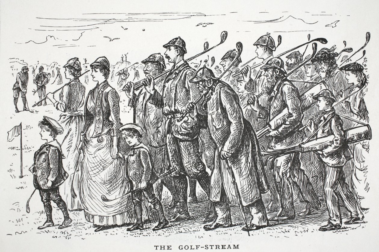The Golf-Stream, illustration fra Punch af English School
