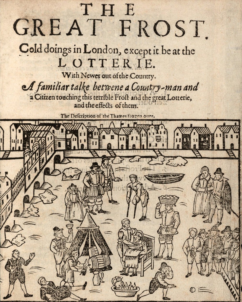 The Great Frost, London, 1608 af English School