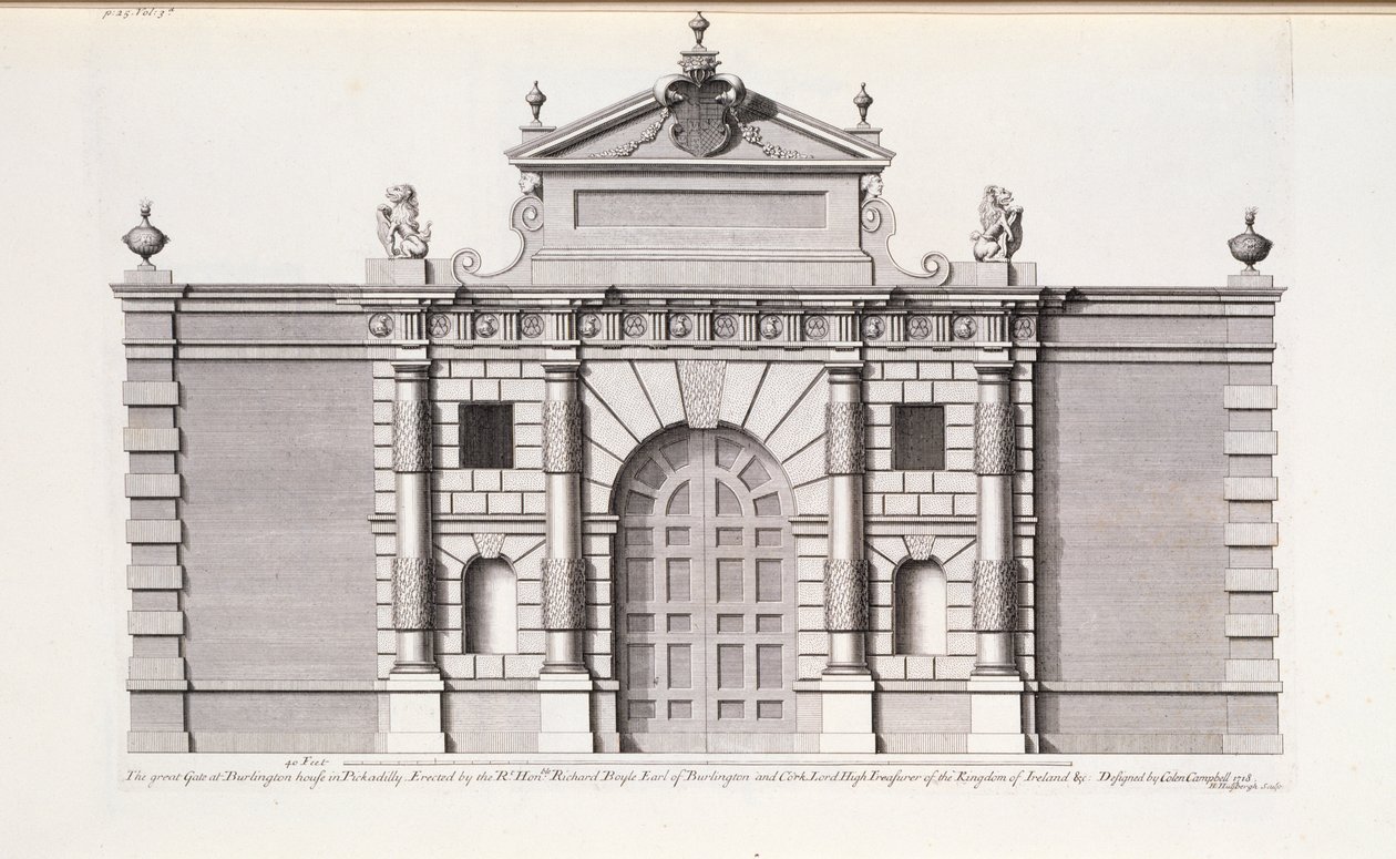The Great Gate ved Burlington House, Piccadilly, fra 