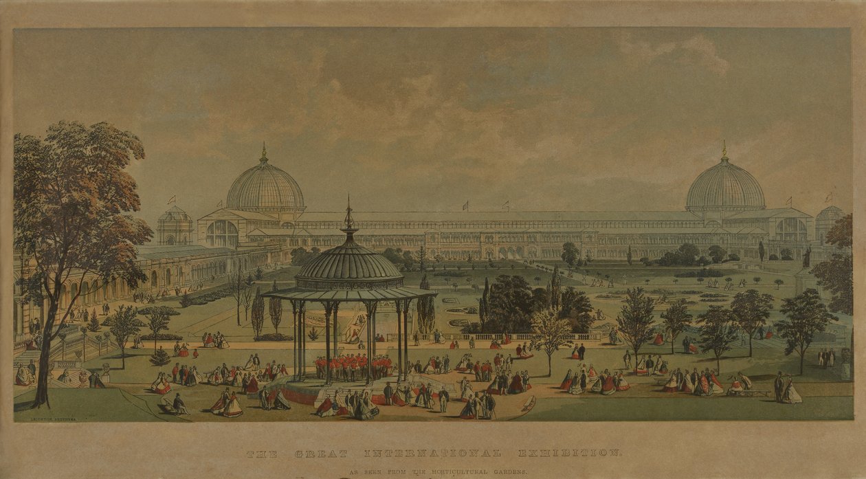 Den store internationale udstilling, set fra havebrugshaven, 1851 af English School