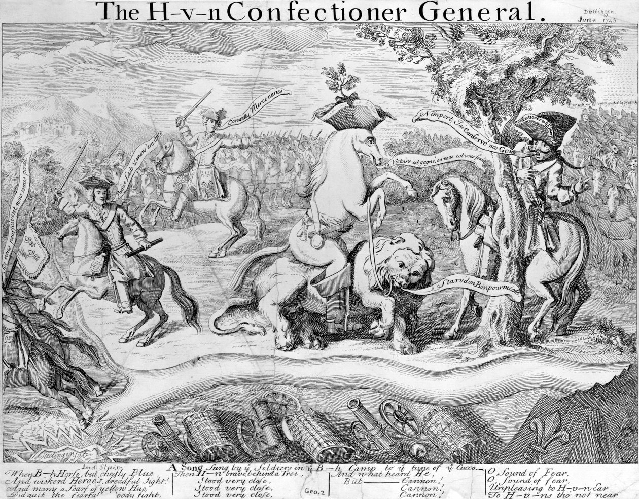 H- V- N Konditorgeneral, ca. 1743 af English School