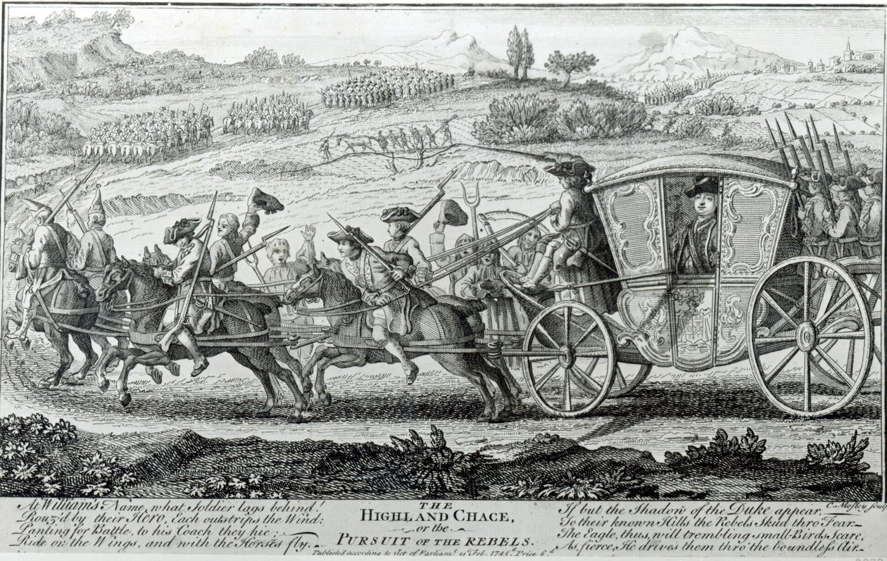 The Highland Chase, 21. februar 1745 af English School