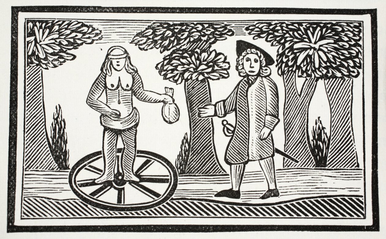 The History of Fortunatus, illustration fra Chap-books of the Eighteenth Century af John Ashton, pub. 1882 af English School
