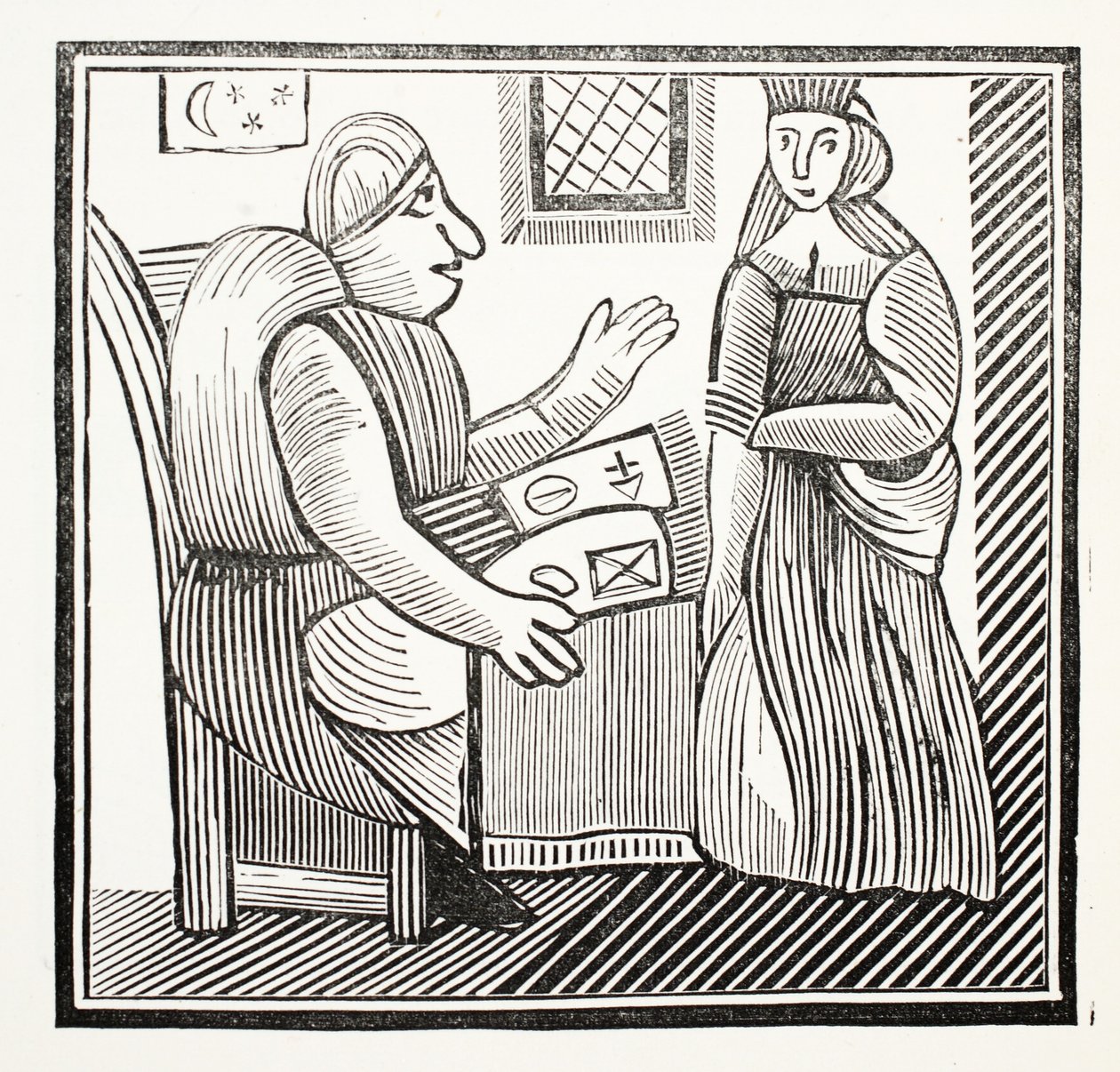 The History of Mother Bunch of the West, illustration fra Chap-books of the Eighteenth Century af John Ashton, pub. 1882 af English School