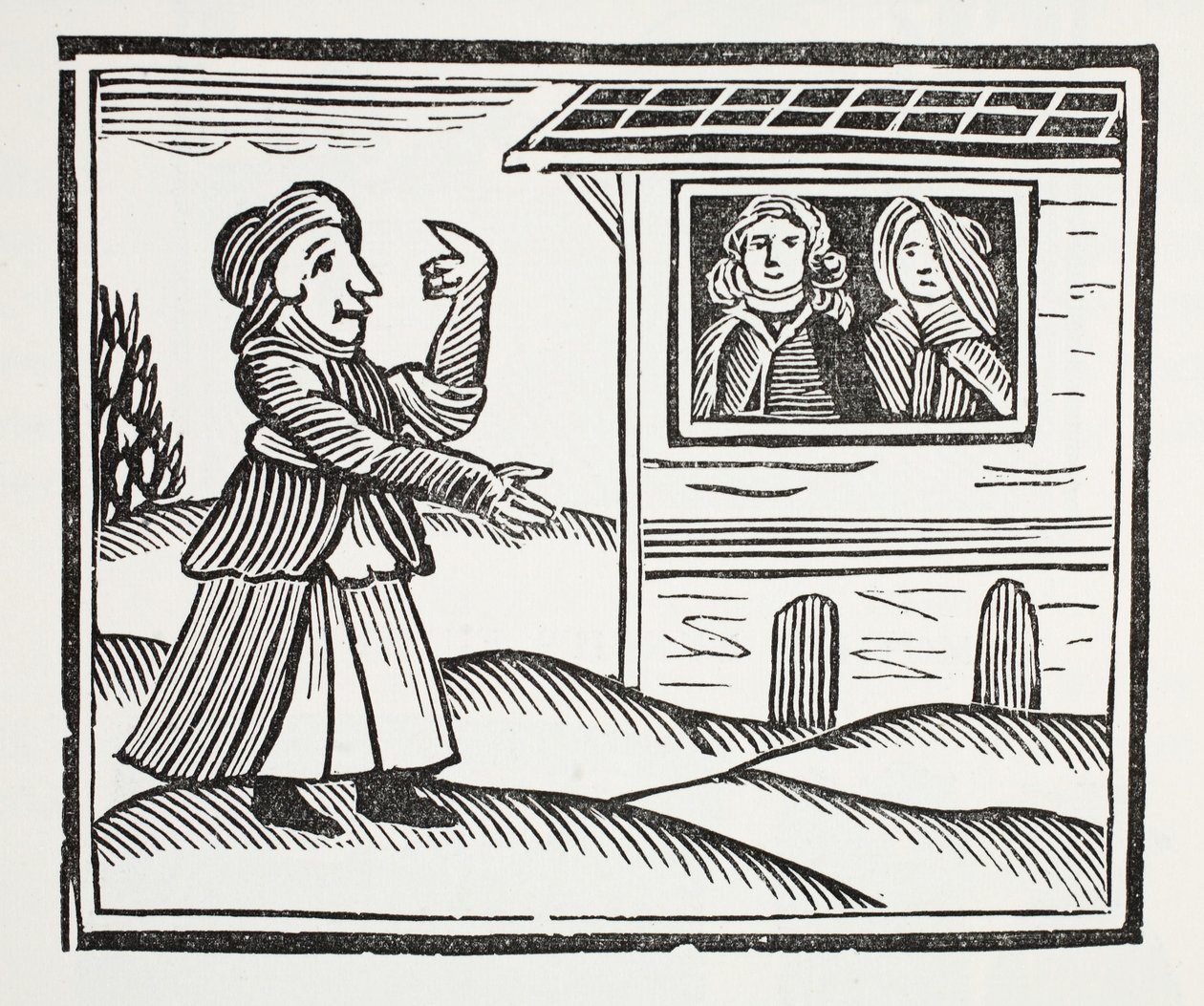 The History of Mother Shipton, illustration fra Chap-books of the Eighteenth Century af John Ashton, pub. 1882 af English School