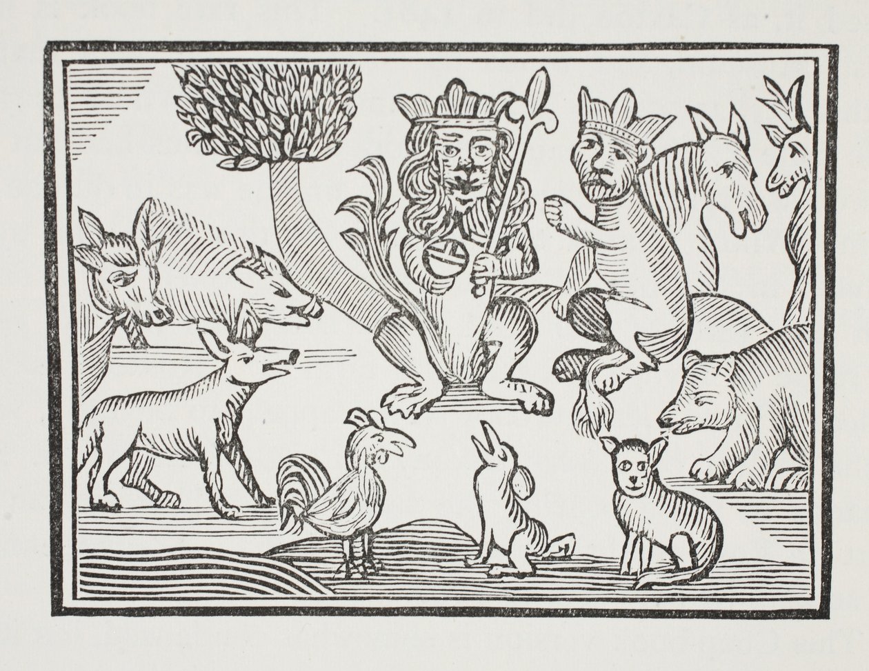 The History of Reynard the Fox, illustration fra Chap-books of the Eighteenth Century af John Ashton, pub. 1882 af English School