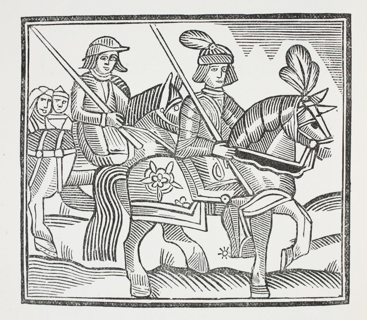 The History of the Life and Death of the Noble Knight Sir Bevis of Southampton, illustration fra Chap-books of the Eighteenth Century af John Ashton, pub. 1882 af English School