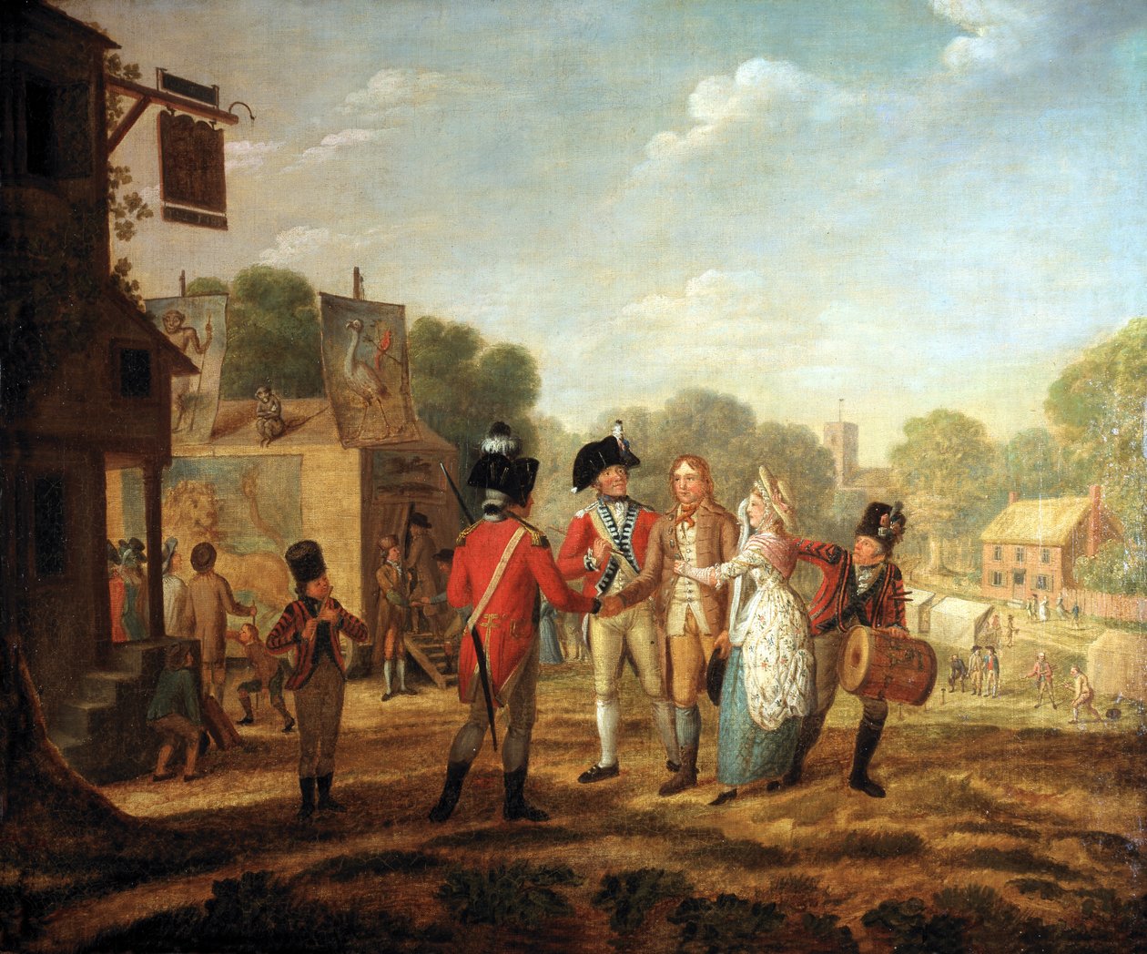 The Kings Shilling, ca. 1770 af English School