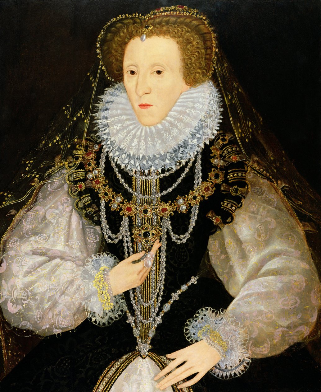 The Kitchener Portrait of Queen Elizabeth I (1533-1603) c.1550 af English School