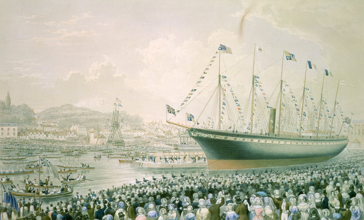 Lanceringen af dampskibet `The Great Britain