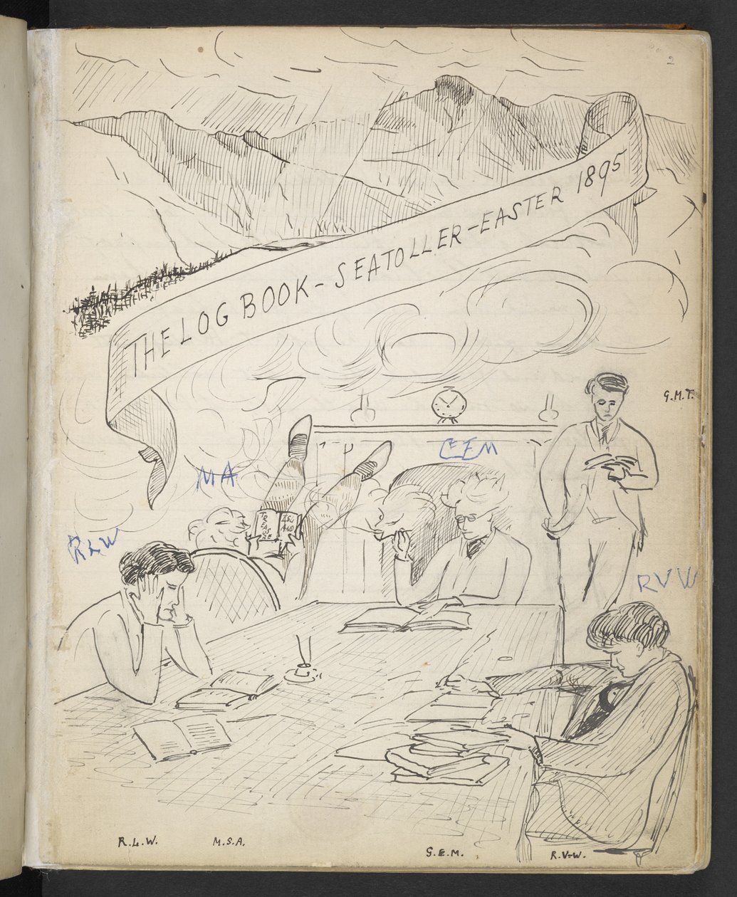 Logbogen, Seatoller, påske 1895 (pen og blæk på papir) af English School