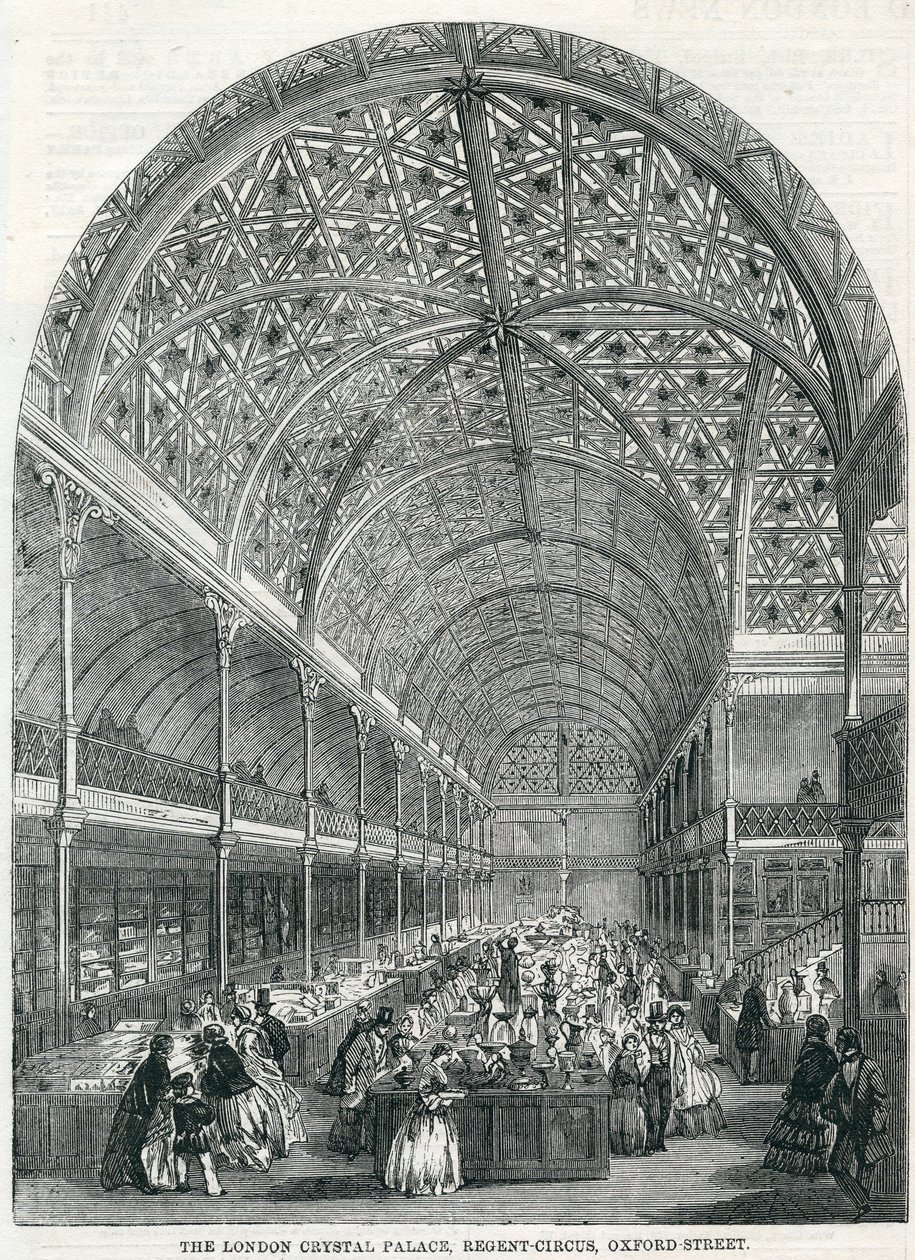 London Crystal Palace, Regent Circus, Oxford Street, 1858 af English School