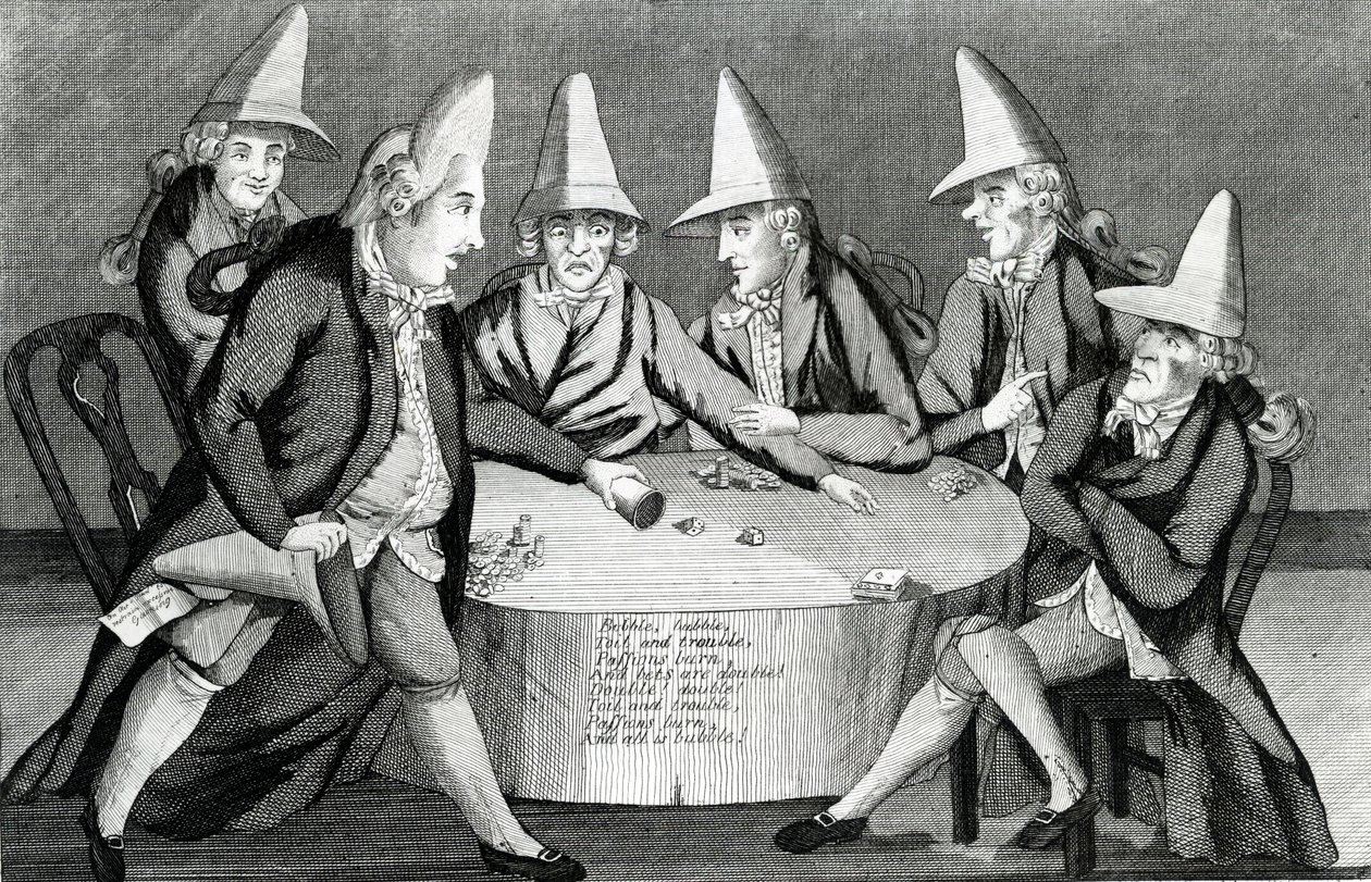 The Macaroni Cauldron, udgivet af M. Darly, 1772 (mezzotint) af English School