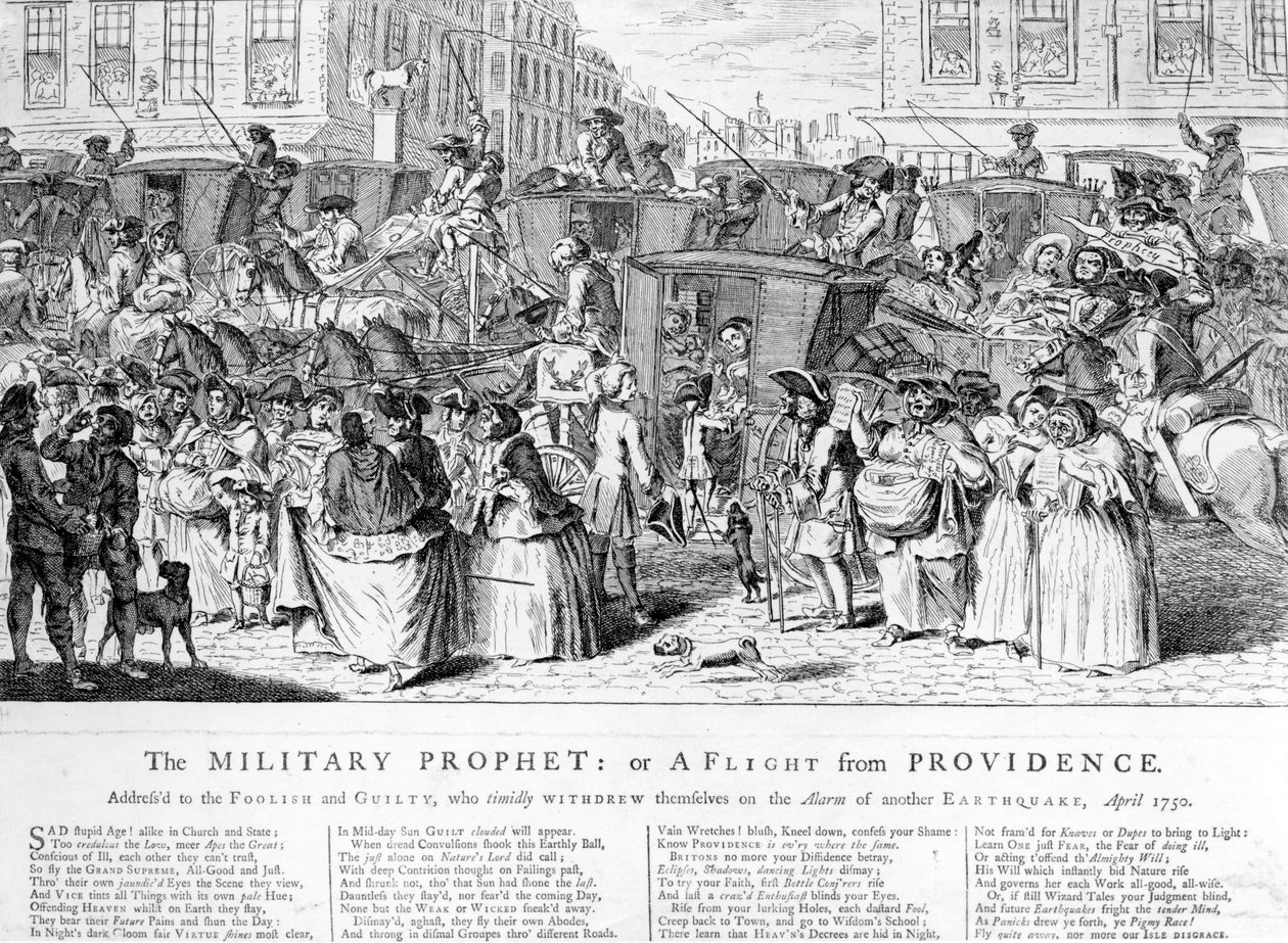 The Military Prophet, or a Flight from Providence, 1750 af English School