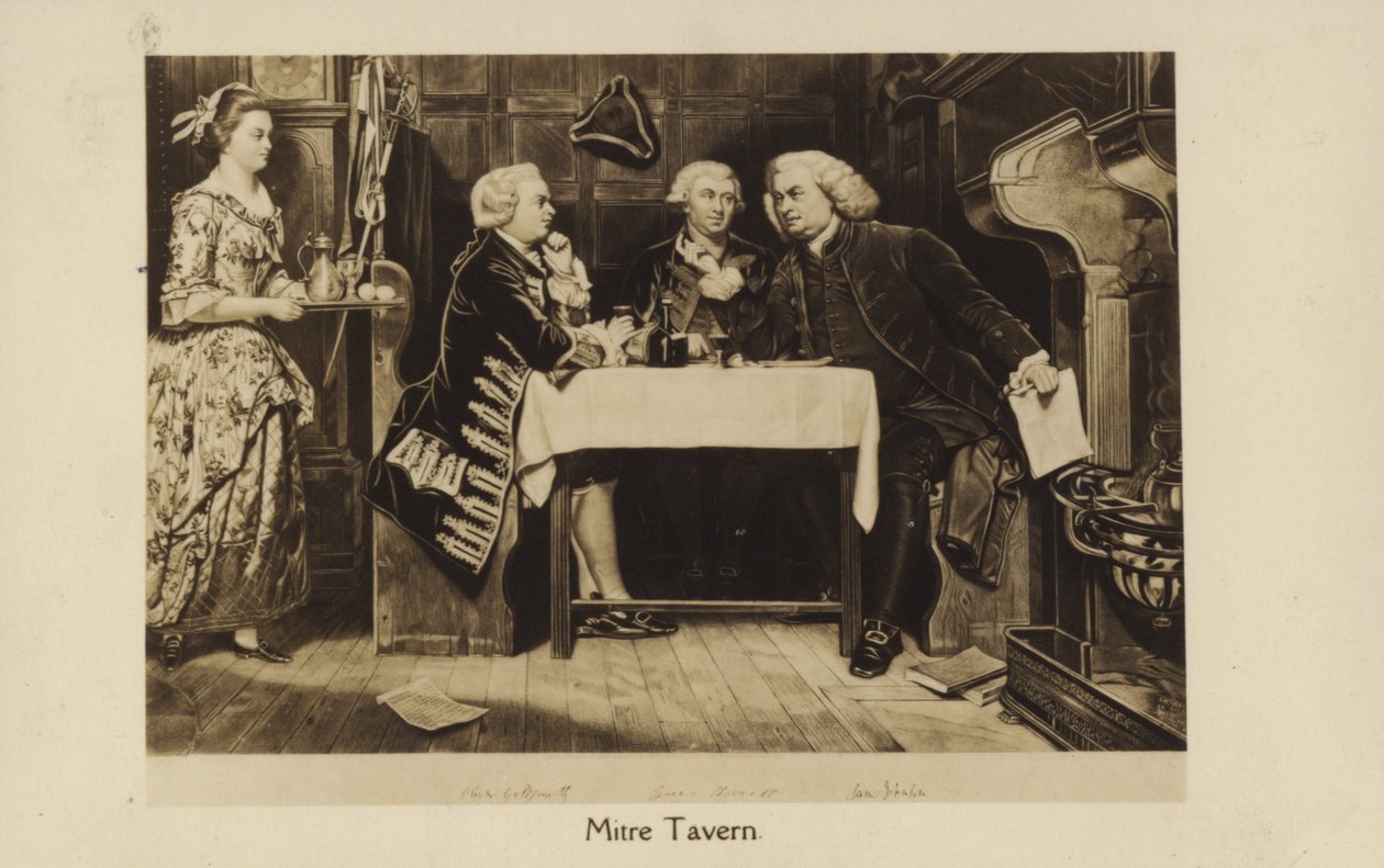 The Mitre Tavern (litografi) af English School