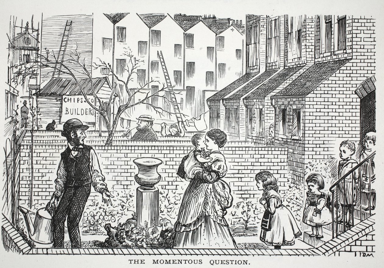 The Momentous Question, illustration fra Punch af English School