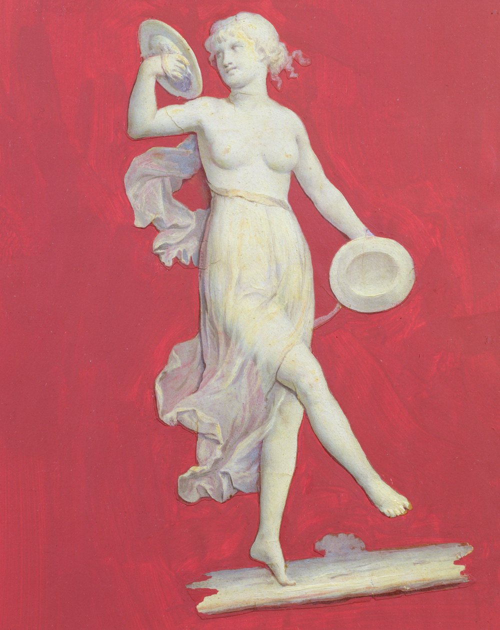 The Muse of Music, ca. 1800 (olie på papir) af English School