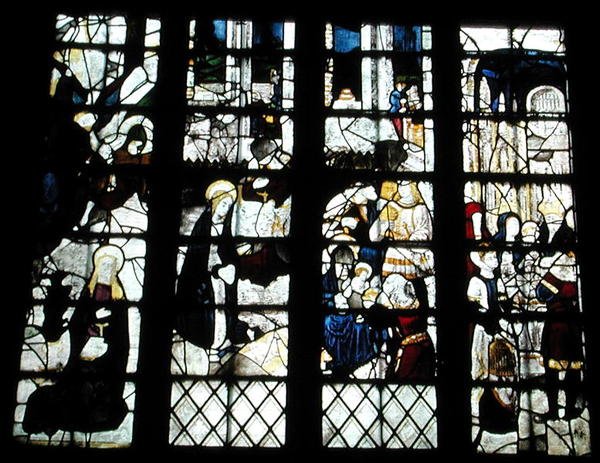 Fødselen, tilbedelse af magi og præsentationen i templet, ca. 1500 (se også detaljeret 18566) af English School