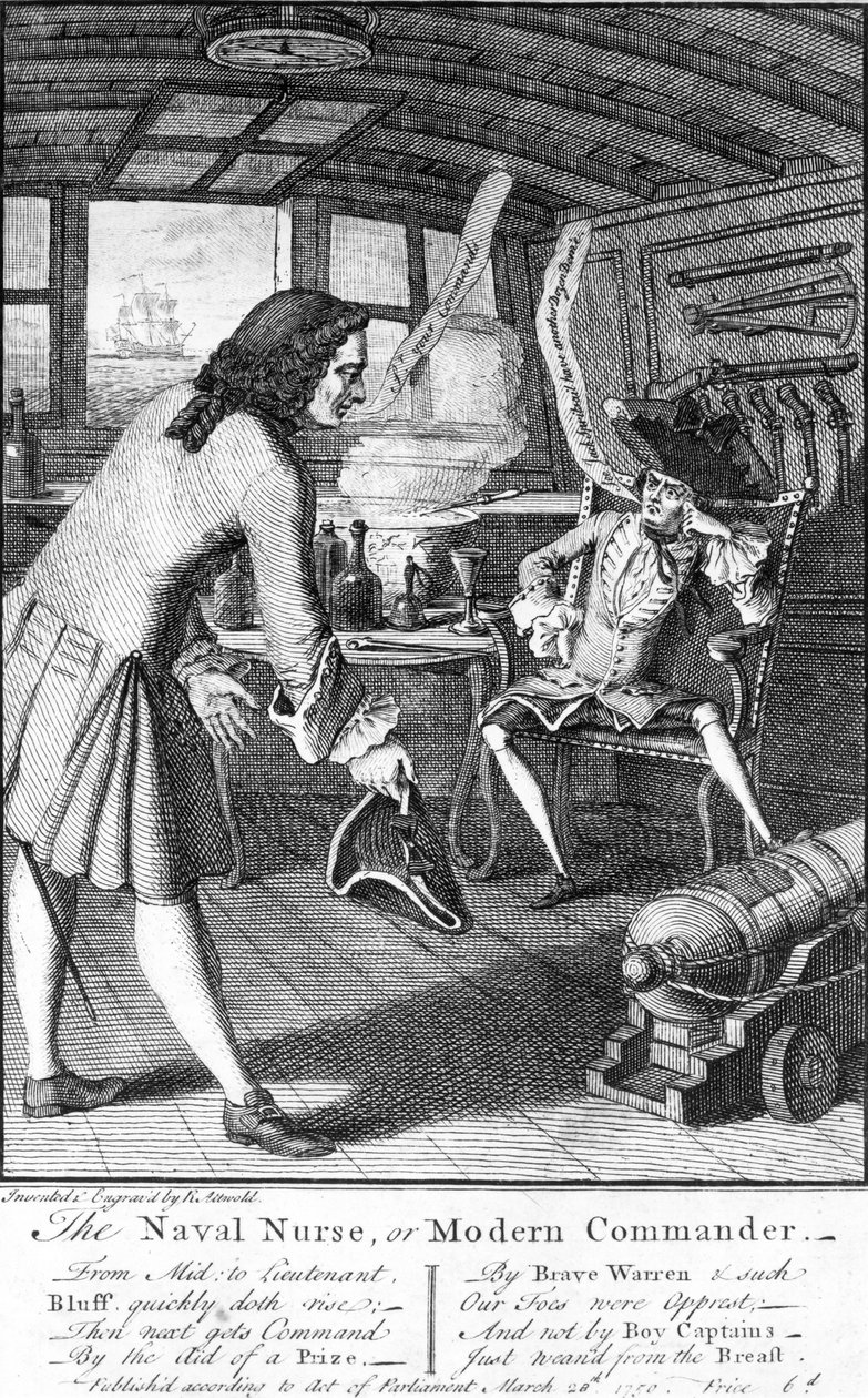 Naval Nurse, eller Modern Commander, 1750 af English School