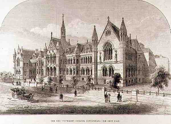 The New University College, Nottingham, fra The Illustrated London News, 7. februar 1881 af English School